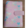 Binder A6 Pastelowe Serca i Pikowanie