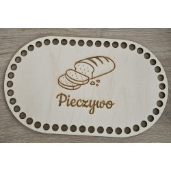 Drewniana Baza do Koszyka ze Sznurka – „Pieczywo” (Owalna)