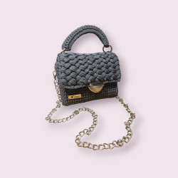 Elegancka Torebka Puffka Kopertówka Handmade – Klasyczny Szary